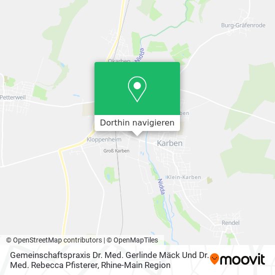 Gemeinschaftspraxis Dr. Med. Gerlinde Mäck Und Dr. Med. Rebecca Pfisterer Karte
