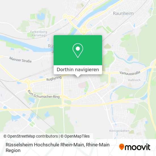 Rüsselsheim Hochschule Rhein-Main Karte