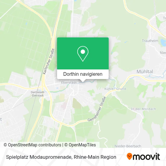 Spielplatz Modaupromenade Karte