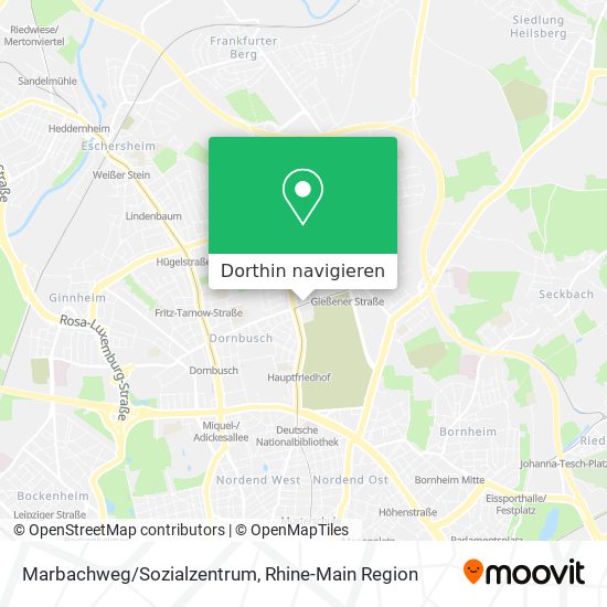 Marbachweg/Sozialzentrum Karte