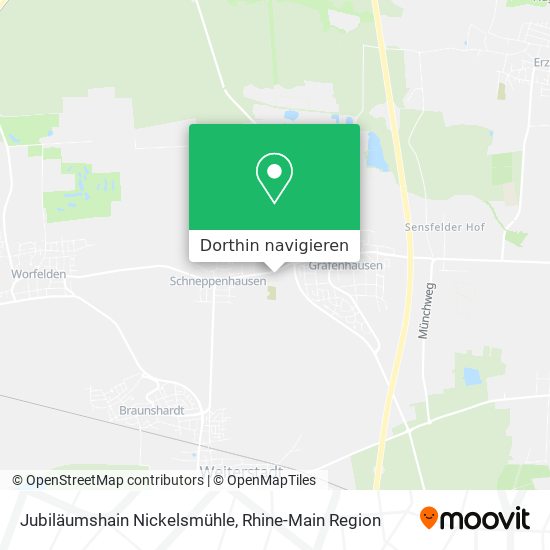 Jubiläumshain Nickelsmühle Karte