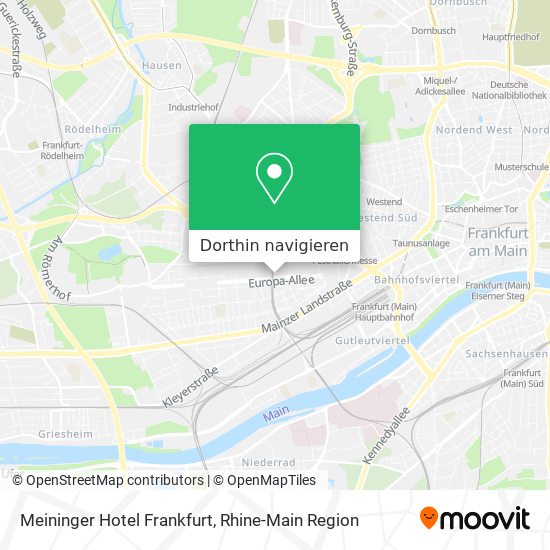 Meininger Hotel Frankfurt Karte