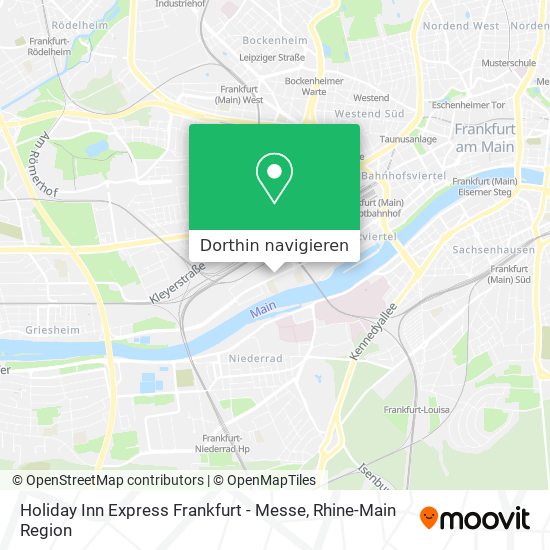 Holiday Inn Express Frankfurt - Messe Karte