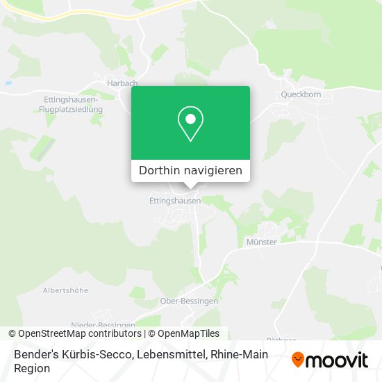 Bender's Kürbis-Secco, Lebensmittel Karte