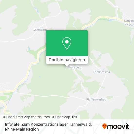 Infotafel Zum Konzentrationslager Tannenwald Karte