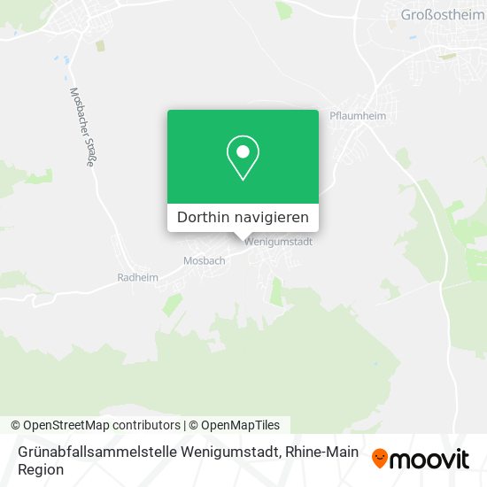Grünabfallsammelstelle Wenigumstadt Karte