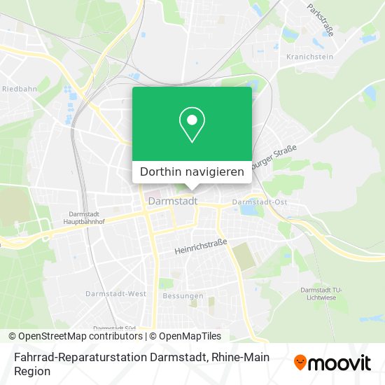 Fahrrad-Reparaturstation Darmstadt Karte