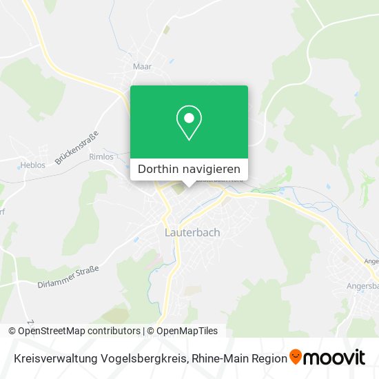 Kreisverwaltung Vogelsbergkreis Karte