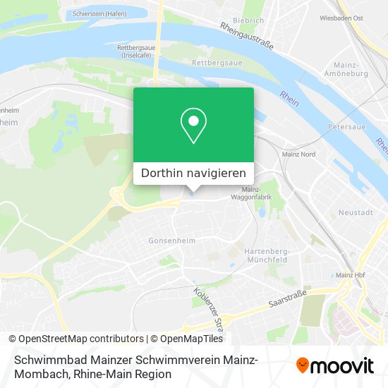 Schwimmbad Mainzer Schwimmverein Mainz-Mombach Karte
