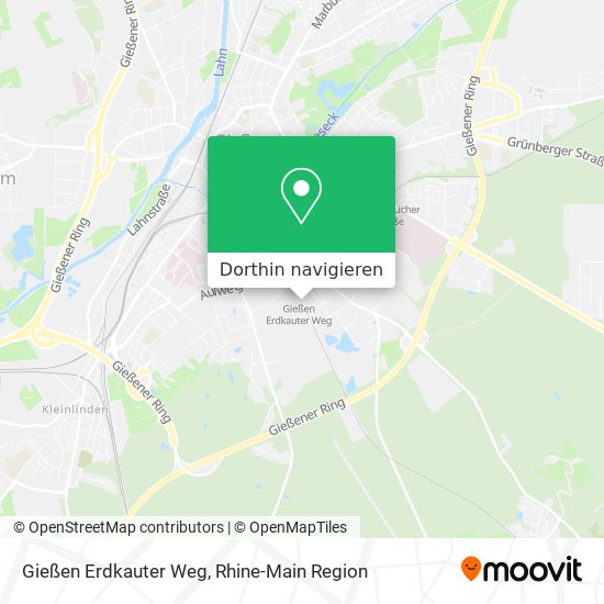 Gießen Erdkauter Weg Karte