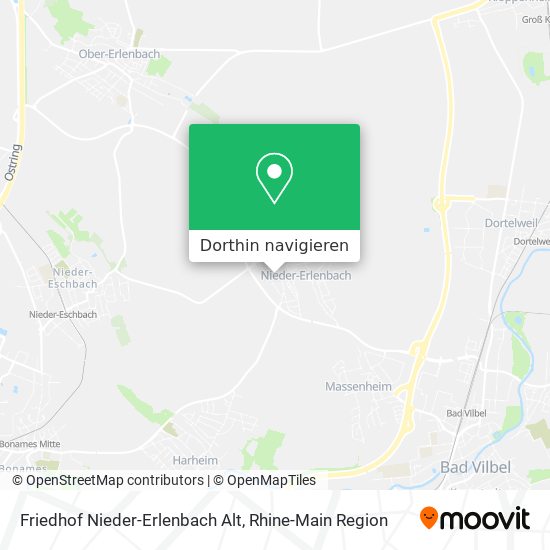 Friedhof Nieder-Erlenbach Alt Karte