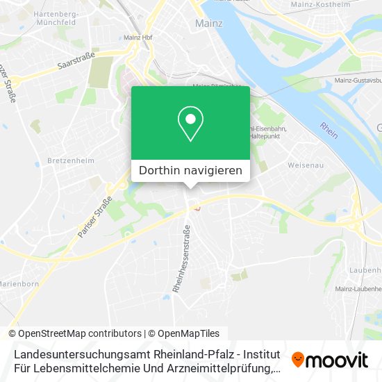 Landesuntersuchungsamt Rheinland-Pfalz - Institut Für Lebensmittelchemie Und Arzneimittelprüfung Karte