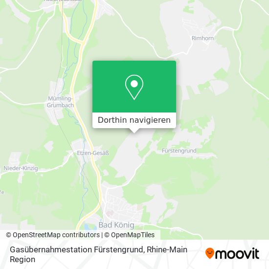 Gasübernahmestation Fürstengrund Karte