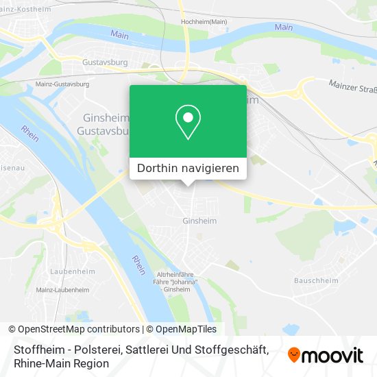 Stoffheim - Polsterei, Sattlerei Und Stoffgeschäft Karte