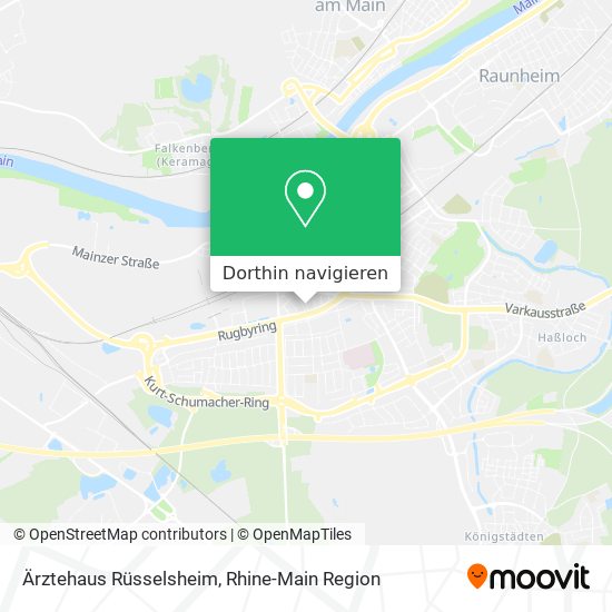 Ärztehaus Rüsselsheim Karte