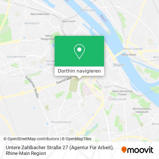 Untere Zahlbacher Straße 27 (Agentur Für Arbeit) Karte