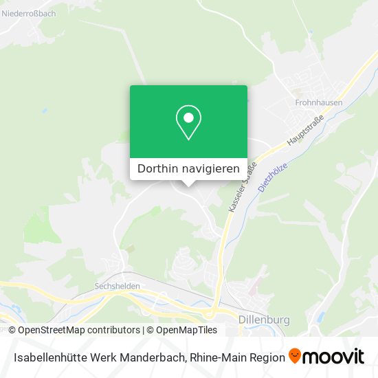 Isabellenhütte Werk Manderbach Karte