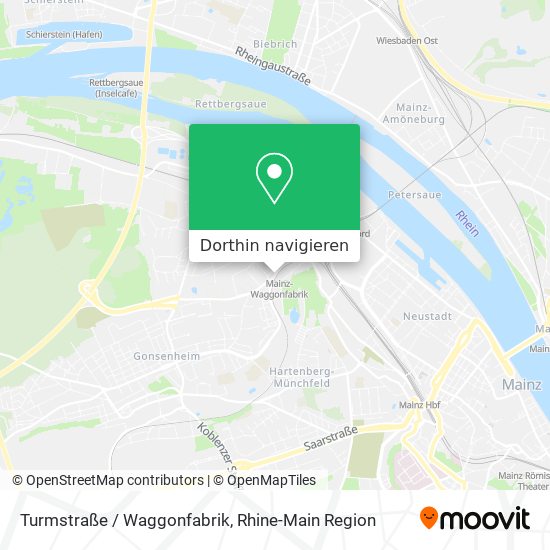 Turmstraße / Waggonfabrik Karte