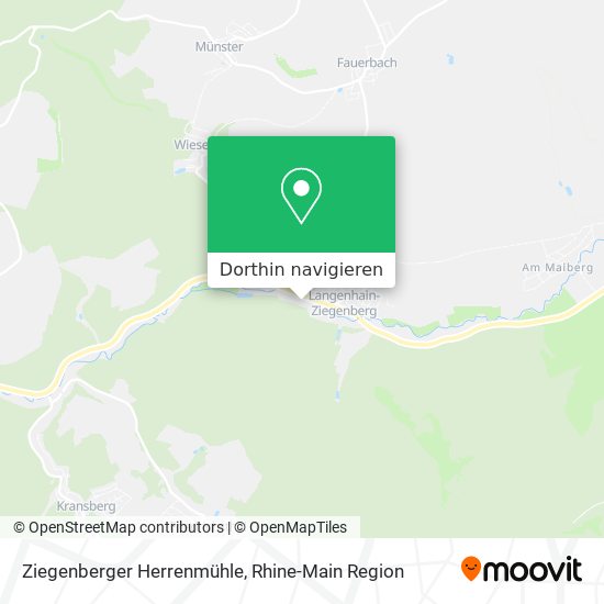 Ziegenberger Herrenmühle Karte