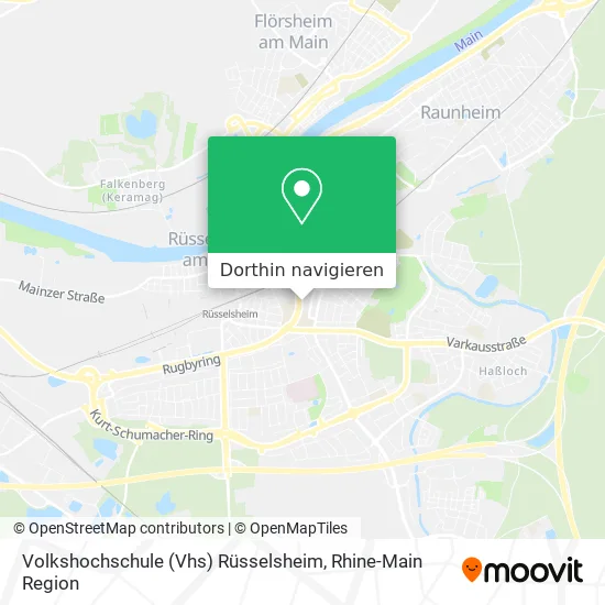 Volkshochschule (Vhs) Rüsselsheim Karte