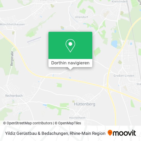 Yildiz Gerüstbau & Bedachungen Karte