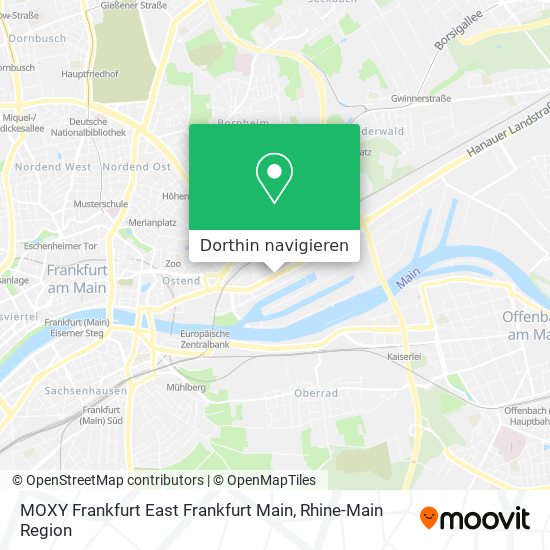 MOXY Frankfurt East Frankfurt Main Karte