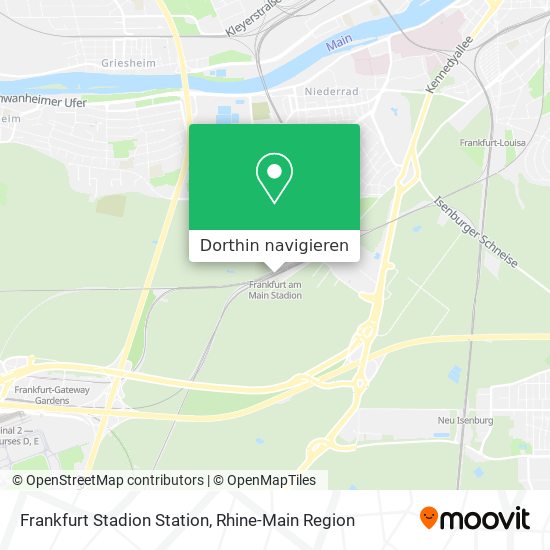 Frankfurt Stadion Station Karte