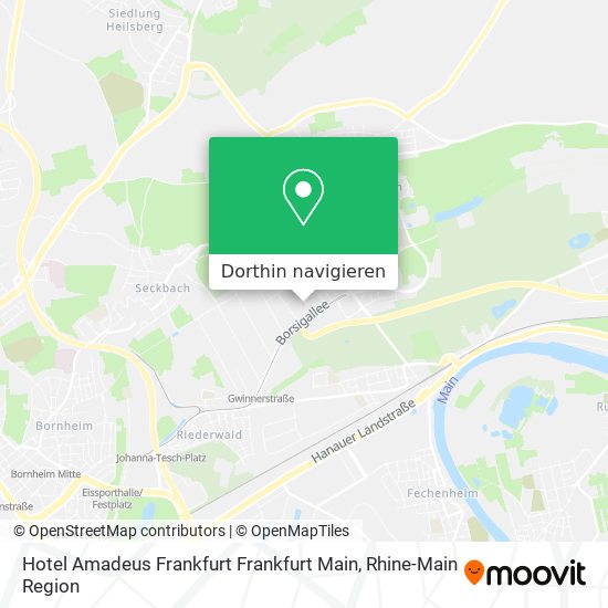 Hotel Amadeus Frankfurt Frankfurt Main Karte