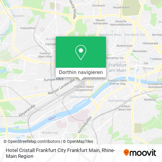 Hotel Cristall Frankfurt City Frankfurt Main Karte