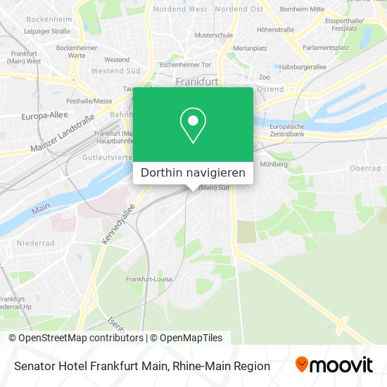 Senator Hotel Frankfurt Main Karte