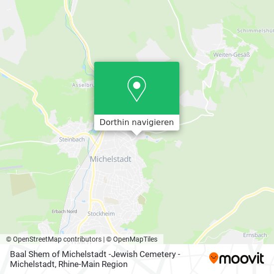Baal Shem of Michelstadt -Jewish Cemetery - Michelstadt Karte