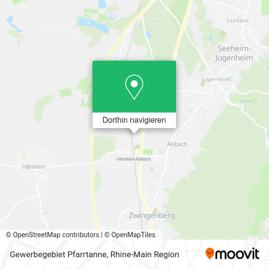Gewerbegebiet Pfarrtanne Karte