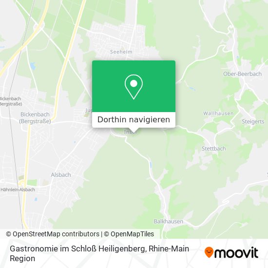 Gastronomie im Schloß Heiligenberg Karte