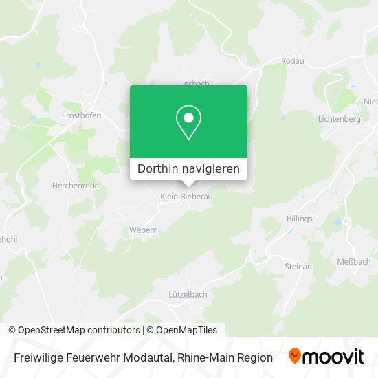 Freiwilige Feuerwehr Modautal Karte