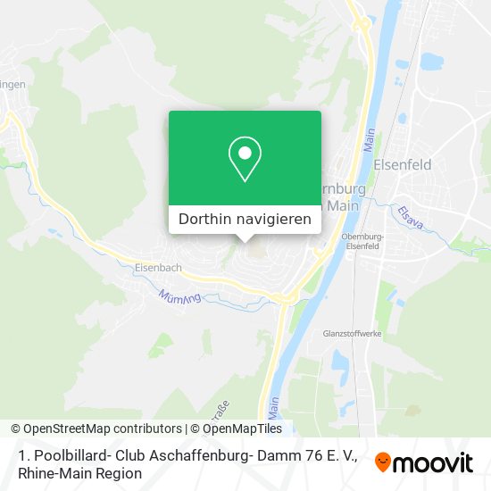 1. Poolbillard- Club Aschaffenburg- Damm 76 E. V. Karte