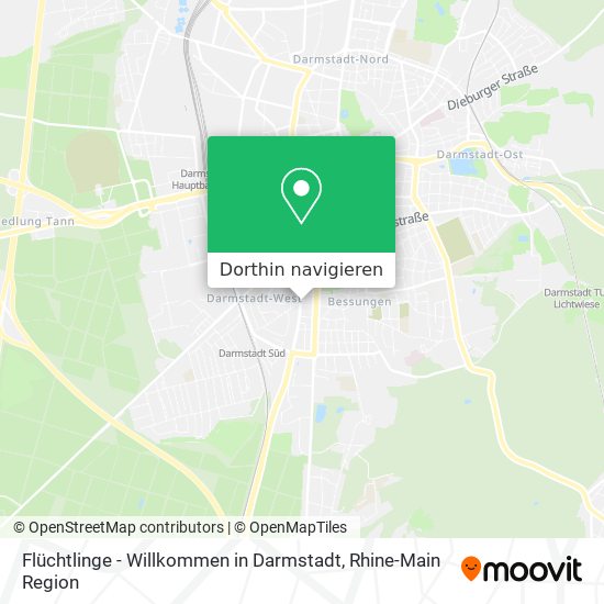 Flüchtlinge - Willkommen in Darmstadt Karte