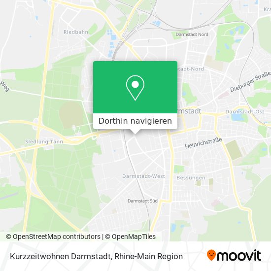Kurzzeitwohnen Darmstadt Karte