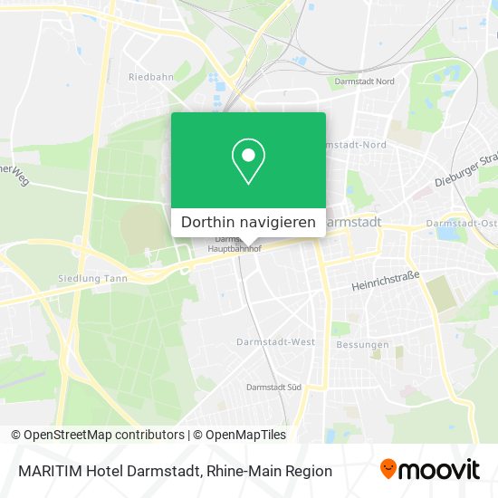 MARITIM Hotel Darmstadt Karte