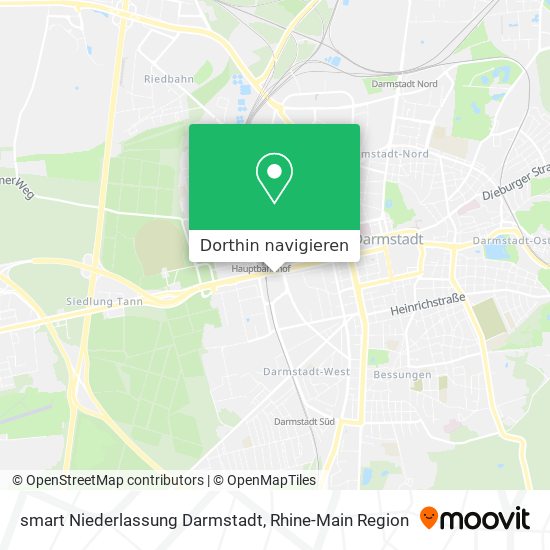 smart Niederlassung Darmstadt Karte