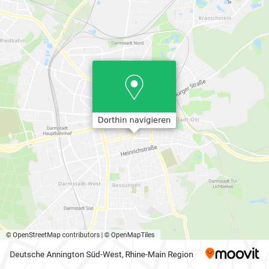 Deutsche Annington Süd-West Karte