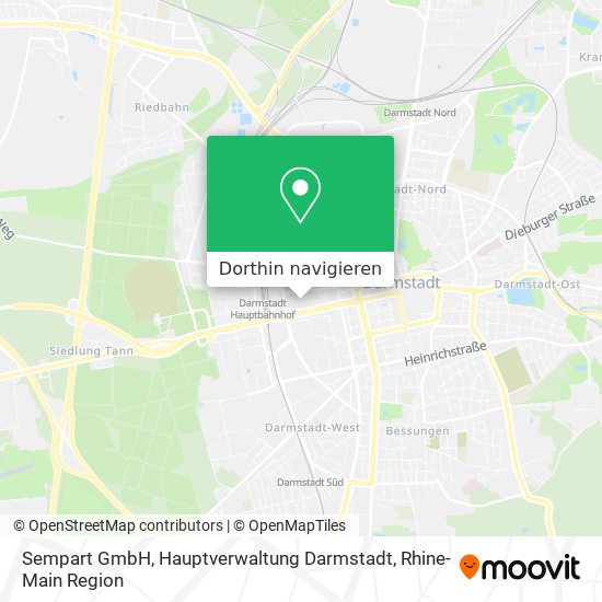 Sempart GmbH, Hauptverwaltung Darmstadt Karte