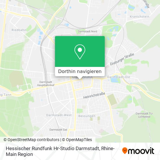 Hessischer Rundfunk Hr-Studio Darmstadt Karte