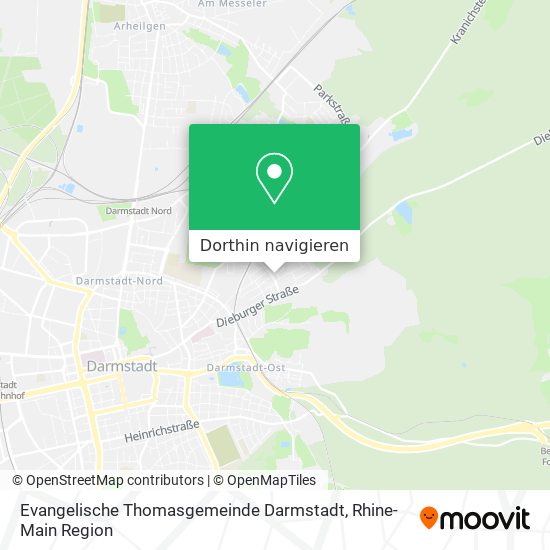 Evangelische Thomasgemeinde Darmstadt Karte