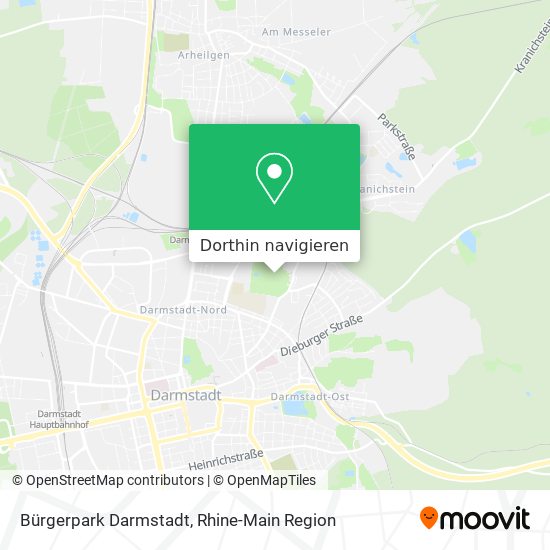 Bürgerpark Darmstadt Karte