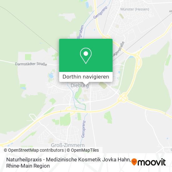 Naturheilpraxis - Medizinische Kosmetik Jovka Hahn Karte