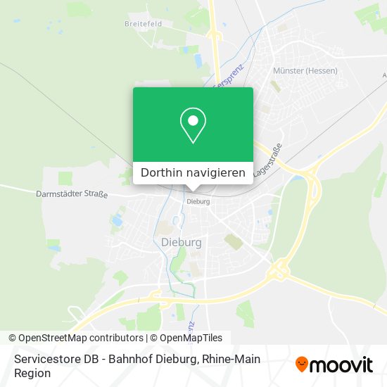 Servicestore DB - Bahnhof Dieburg Karte