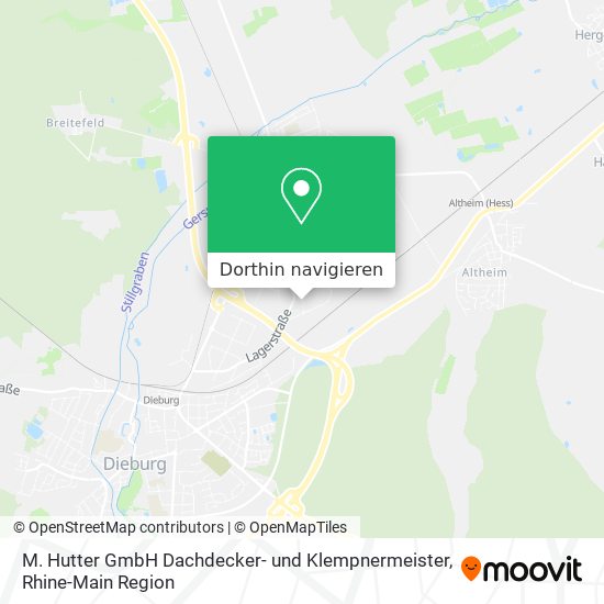 M. Hutter GmbH Dachdecker- und Klempnermeister Karte