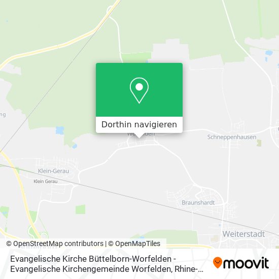 Evangelische Kirche Büttelborn-Worfelden - Evangelische Kirchengemeinde Worfelden Karte