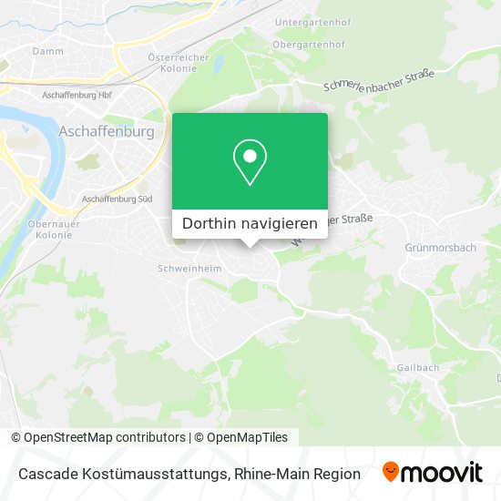 Cascade Kostümausstattungs Karte