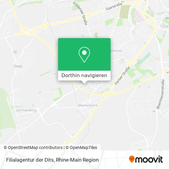 Filialagentur der Dits Karte